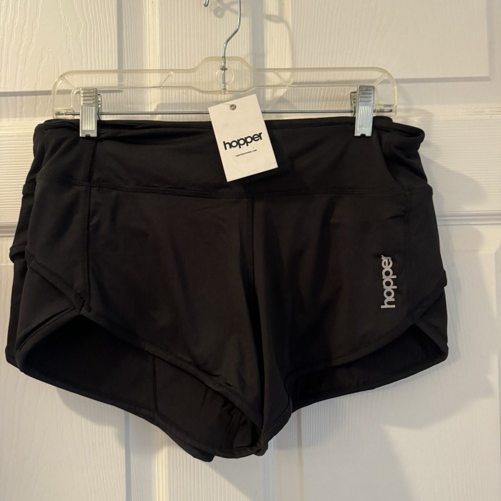 NEW‎ Hopper Black Women Running Shorts, Size M Lot Of 2 Lined